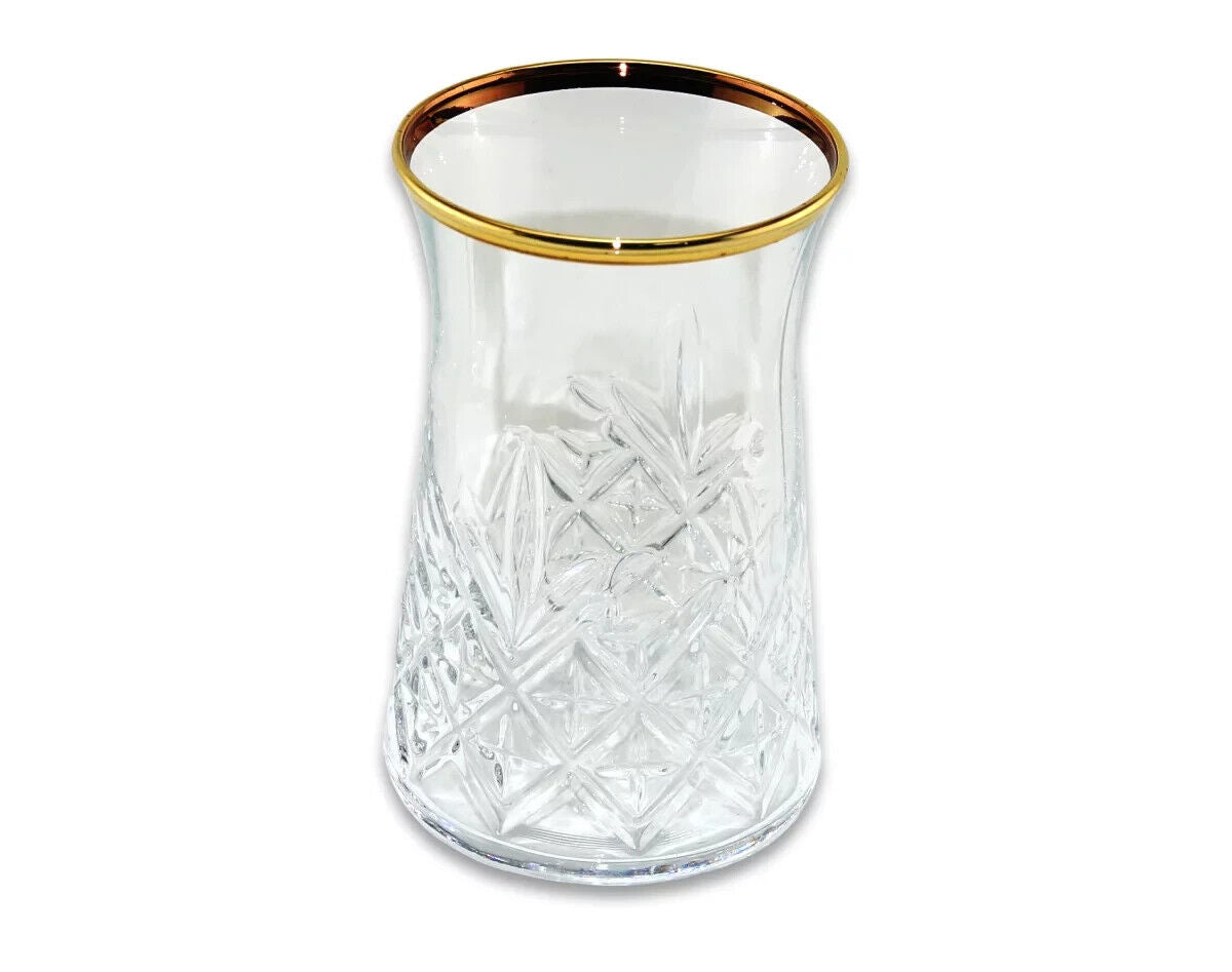 Pasabahce Timless 42891 Gold Tee Set 6er Teegläser Glas Gold  