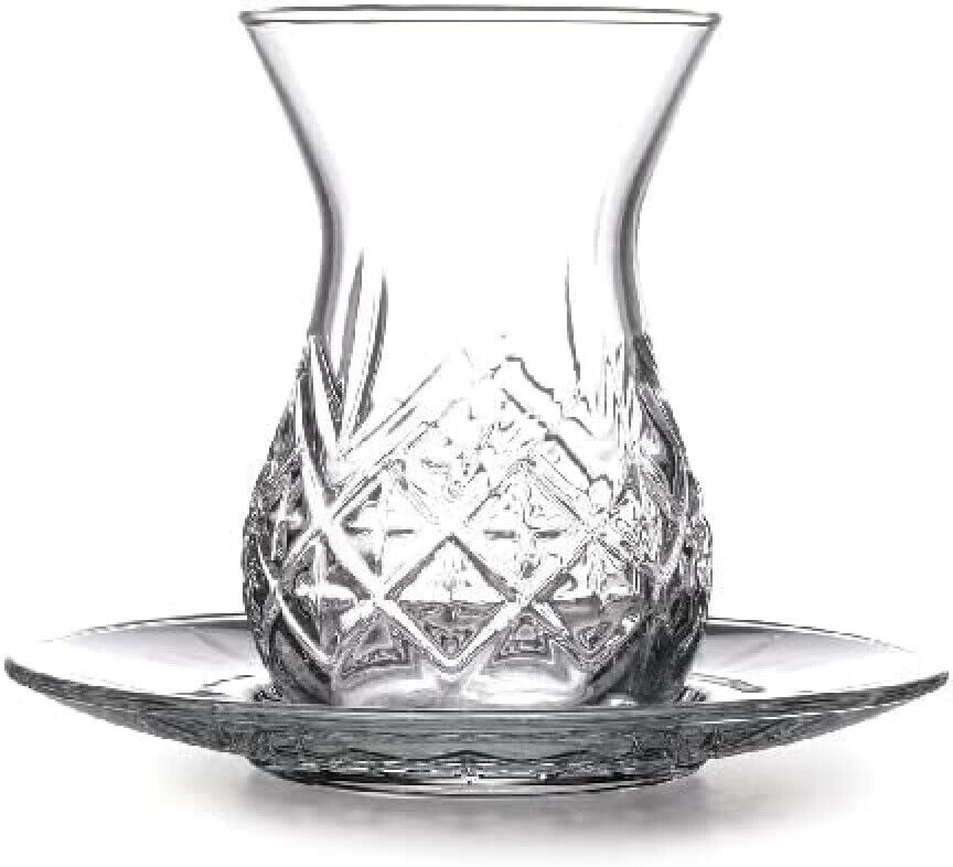 Pasabahce Timeless 96992 12-tlg 6er Set Teeglas mit Untertassen