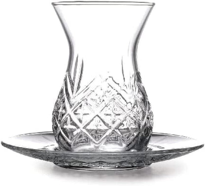 Pasabahce Timeless 96992 12-tlg 6er Set Teeglas mit Untertassen