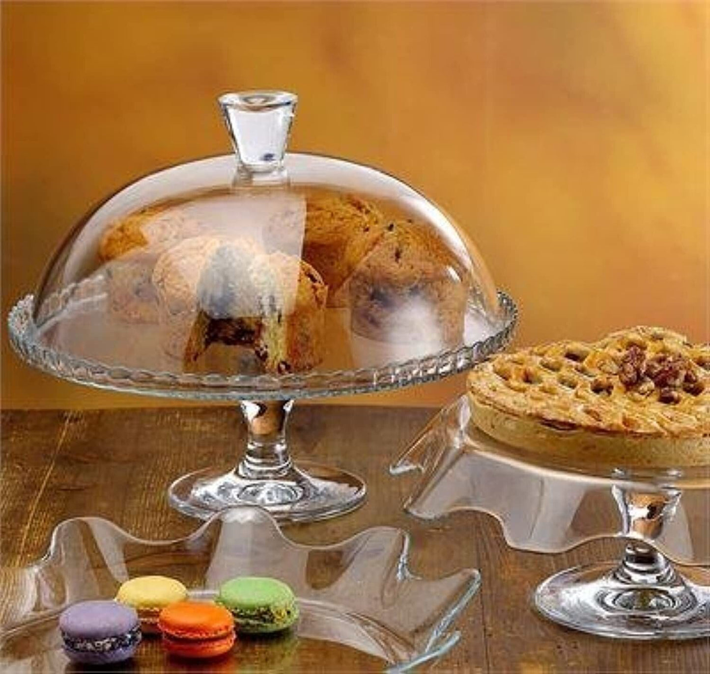 Tortenständer Pasabahce 95200 Patisserie Kuchenplatte mit Tortenhaube