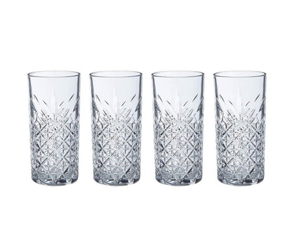 Pasabahce Timeless 420326 4er Set Longdrinkglas Trinkgläser 180 ml Wasserglas Saftglas