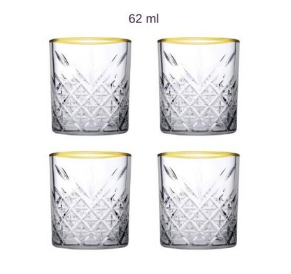 Schnapsglas Pasabahce Timeless Gold 52780 Shotglas Gläser Stamper